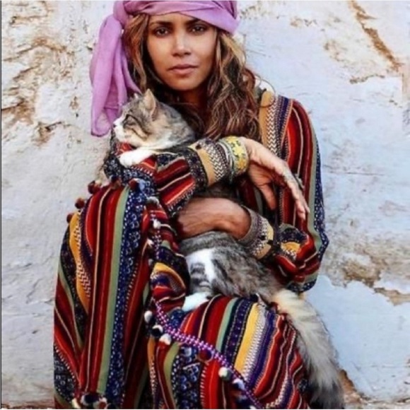 Zara Dresses & Skirts - Zara Multicolor Pom Pom Trim Tiered Boho Maxi Dress Size Medium